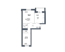 Двухкомнатная квартира (68.5 м²) - 2В